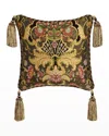Austin Horn Collection Gustone Floral Pillow, 20"sq. In Green