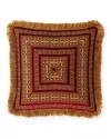 Austin Horn Collection Remington Mitered Pillow In Scarlet