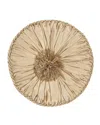 Austin Horn Collection Renaissance Round Pillow, 14"dia. In Brown