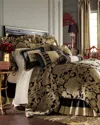 Austin Horn Collection Sienna Queen Comforter Set In Black/latte