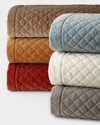 Austin Horn Collection Standard Elite Quilted Velvet Sham In Fleece Ivory