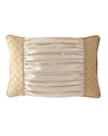 Austin Horn Collection Valencia Boudoir Pillow, 13" X 20" In Gold