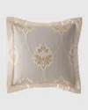 Austin Horn Collection Valencia Main Flanged European Sham In Gray