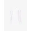 Austin Post Mens  Thermal Crewneck Cotton Top In White