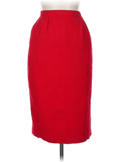 Pre-owned Austin Reed Wool Skirt In Red