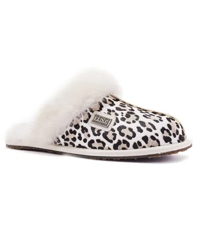 Australia Luxe Collective Closed Mule Leather Slipper In Animal Print