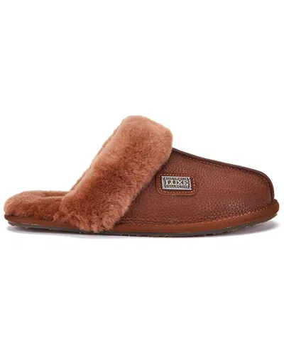 Australia Luxe Collective Closed Mule Leather Slipper In Brown