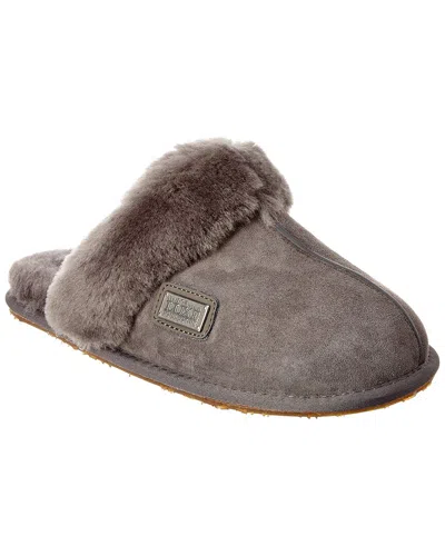 Australia Luxe Collective Closed Mule Suede Slipper In Gray