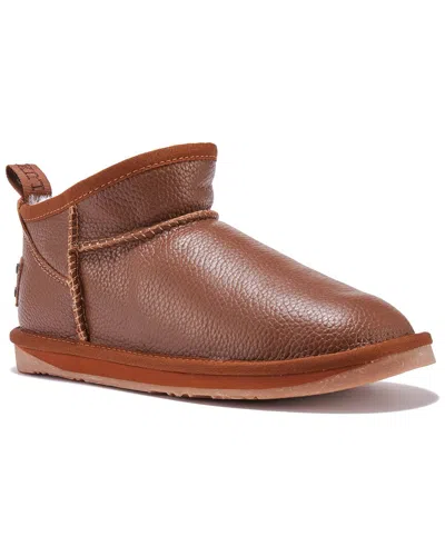 Australia Luxe Collective Cosy Ultra Short Leather Boot In Brown