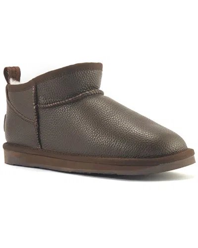 Australia Luxe Collective Cosy Ultra Short Leather Boot In Brown