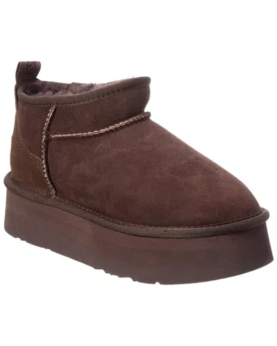 Australia Luxe Collective Kids' Cosy Ultra Suede Platfoam Boot In Brown