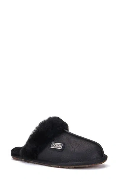 Australia Luxe Collective Genuine Shearling Mule Slipper In Black