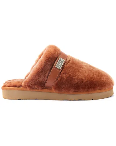 Australia Luxe Collective Grace Chestnut Suede Slipper In Animal Print