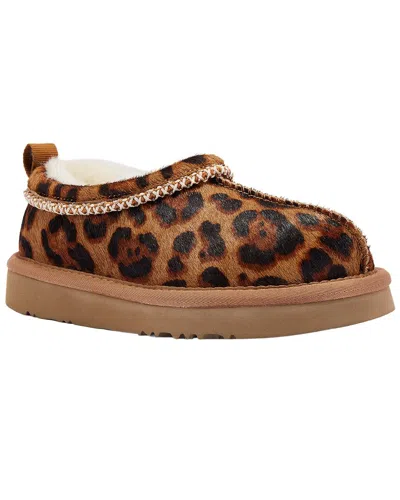 Australia Luxe Collective Kids Outback Braid Sheepskin & Cowskin Slipper In Animal Print