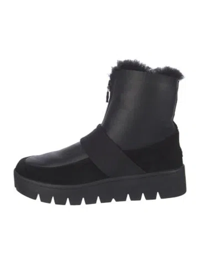 Pre-owned Australia Luxe Collective Leather Combat Boots In Black