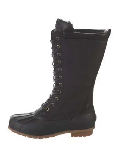 Pre-owned Australia Luxe Collective Leather Lace-up Boots In Blue