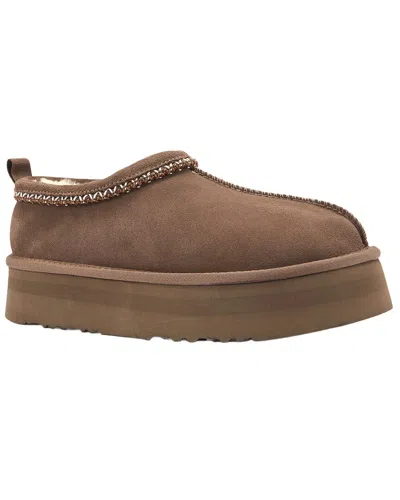 Australia Luxe Collective Outback Braid Platform Sheepskin Slipper In Brown