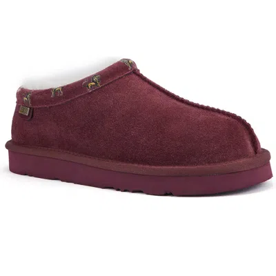Australia Luxe Collective Outback Genuine Shearling Ankle Slipper In Burgundy
