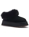 Australia Luxe Collective Outback Platfoam Suede Slipper In Black