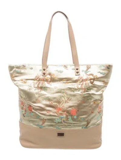 Pre-owned Australia Luxe Collective Satin Tote In Neutrals