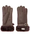 Australia Luxe Collective Sheepskin Cuff Gloves In Brown