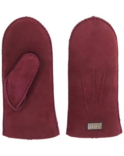 Australia Luxe Collective Sheepskin Mitts In Red
