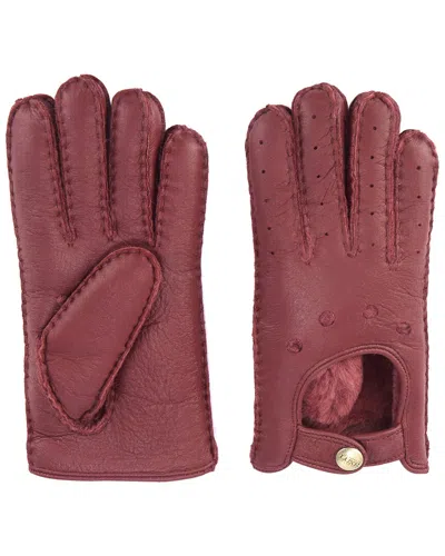 Australia Luxe Collective Sheepskin Moto Gloves In Purple