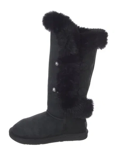 Pre-owned Australia Luxe Collective Suede Boots In Black