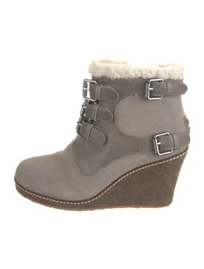 Pre-owned Australia Luxe Collective Suede Boots In Grey