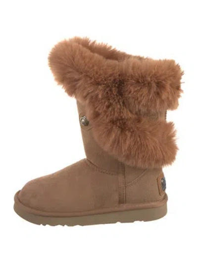 Pre-owned Australia Luxe Collective Suede Boots In Neutral