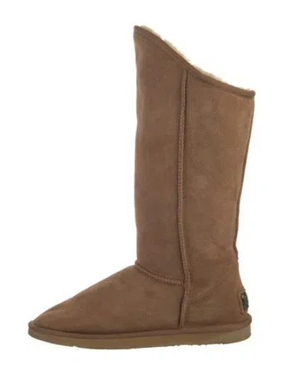 Pre-owned Australia Luxe Collective Suede Boots In Neutral