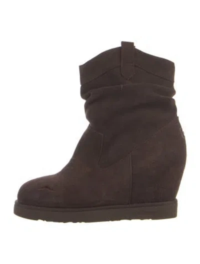 Pre-owned Australia Luxe Collective Suede Slouch Boots In Brown