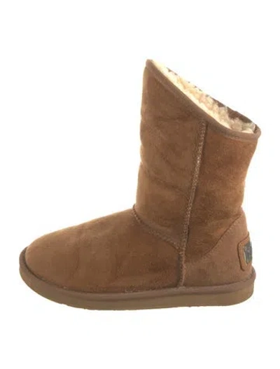 Pre-owned Australia Luxe Collective Suede Slouch Boots In Neutrals