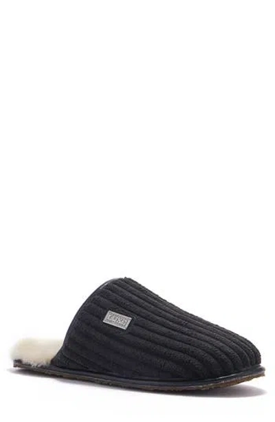Australia Luxe Collective Twinface Sheepskin Genuine Shearling Lined Scuff Slipper In Black