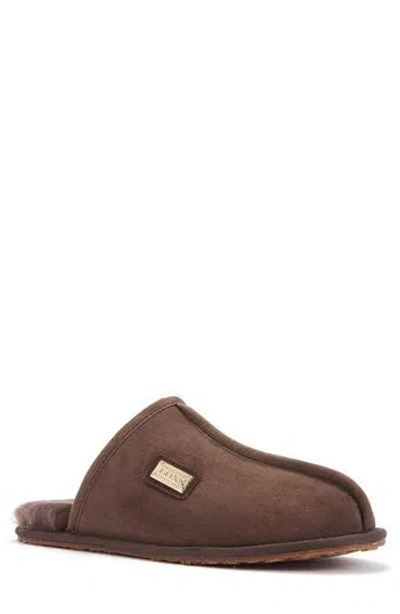 Australia Luxe Collective Twinface Sheepskin Genuine Shearling Lined Scuff Slipper In Brown