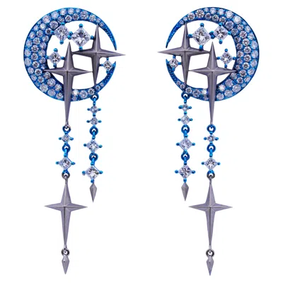 Pre-owned Austy Lee 2.21 Carat Diamond Earrings, 18k White Gold,