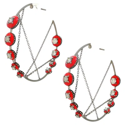 Pre-owned Austy Lee 2.88 Carat Diamond Earrings, 18k White Gold,