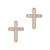 Autentica - 0.10 Cttw Cross Stud Earrings In Gold