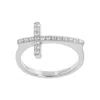 Autentica - 0.25 Cttw Cross Ring In Metallic