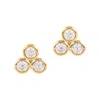 Autentica - 0.30 Cttw Bezel Set Stud Earrings In Gold