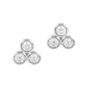 Autentica - 0.30 Cttw Bezel Set Stud Earrings In Metallic