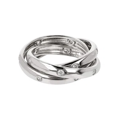 Autentica - 0.50 Cttw Rolling Band Ring In Silver