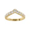 Autentica - 0.85 Cttw Chevron Design Band Ring In Gold