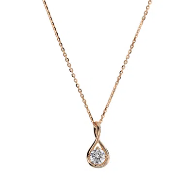 Autentica - 0.90 Cttw Infinity Pendant With Chain Necklace In Gold