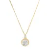 Autentica - 0.90 Cttw Solitaire Pendant With Chain Necklace In Gold