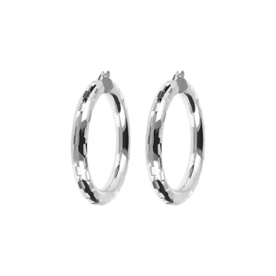 Autentica - 1-1/2" Diamond Cut Disco Earrings In Multi