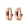 Autentica - 1-1/4" Bold Oval Hoop Omega Back Earrings In Gold