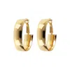 Autentica - 1-1/4" Bold Oval Hoop Omega Back Earrings In Gold