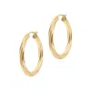Autentica - 1-1/4" Twsited Round Hoop Earrings In Gold