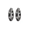 Autentica - 1" Diamond Cut Disco Earrings In Black